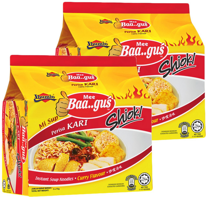 Ibumie 益福 Baagus 湯麵經濟包 咖哩風味 75g, 10包