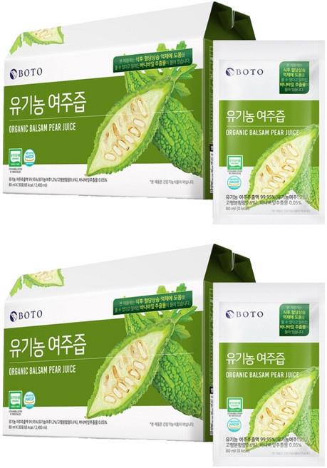 보뚜 유기농 여주즙, 2.4L, 2개
