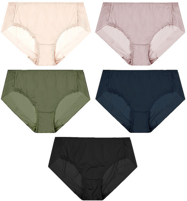 블루핀 여성용 실크터치 노라인 햄팬티 5종 세트