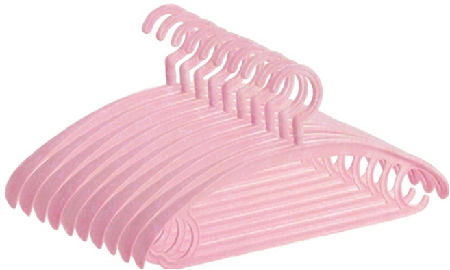모드플러스 파스텔 360도 회전 와이드 미끄럼방지 옷걸이, 핑크, 10개