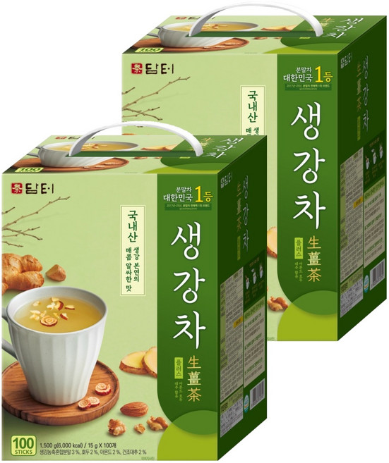 담터 생강차 플러스, 15.5g, 100개입, 2개
