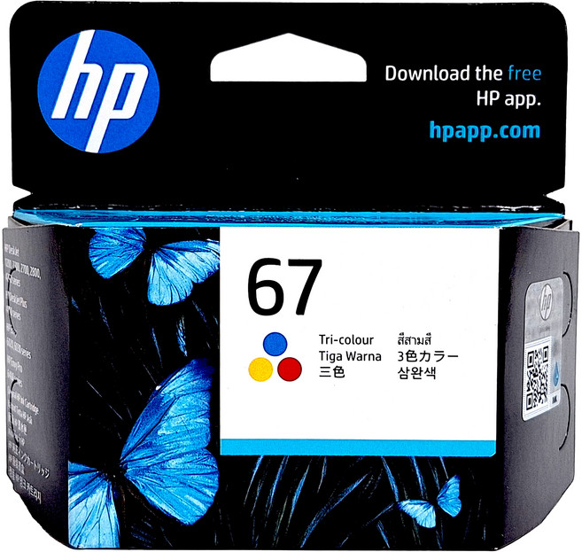 hp 惠普 67 彩色墨水匣 3YM55AA, 彩色, 1個