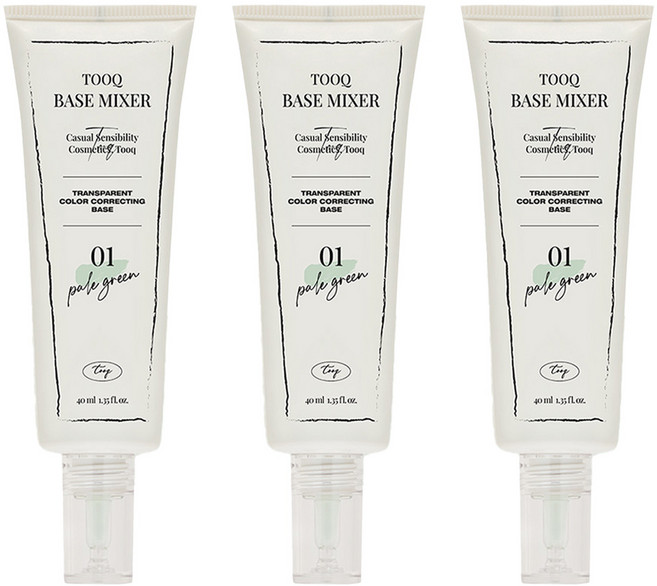 투크 트렌스페어런트 컬러 코렉팅 수채화 베이스 40ml, 01페일그린, 3개
