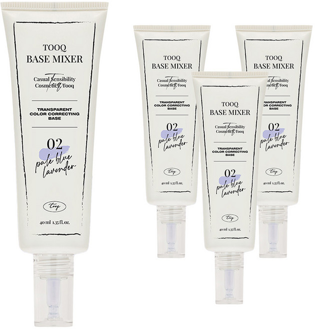 Tooq 透明校色水彩妝前乳 40ml, 4個, 02淡藍薰衣草