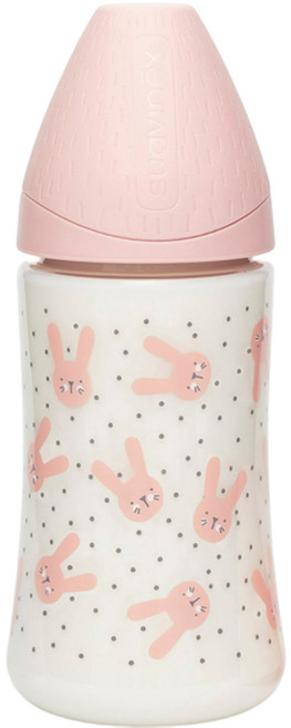 Suavinex 蘇維妮 Hygge 優質PA奶瓶 兔子款, Rabbit Pink, 270ml, 1個