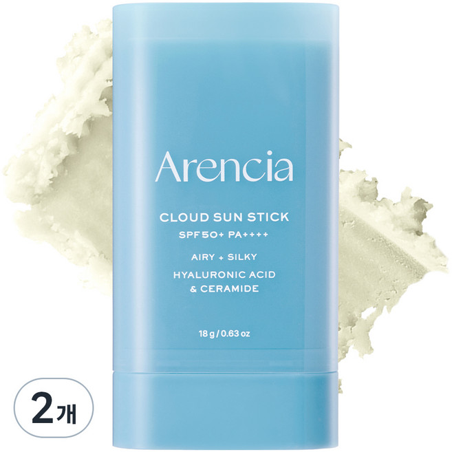 아렌시아 클라우드 선 스틱 SPF50+ PA++++, 18g, 2개