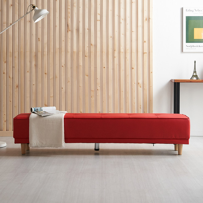 에보니아 메이 벤치 소파 대, 레드