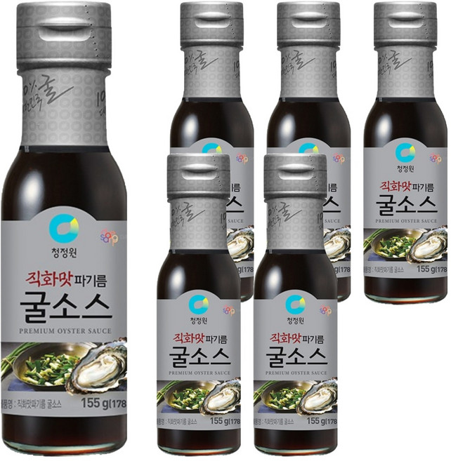청정원 직화맛 파기름 굴소스, 155g, 6개