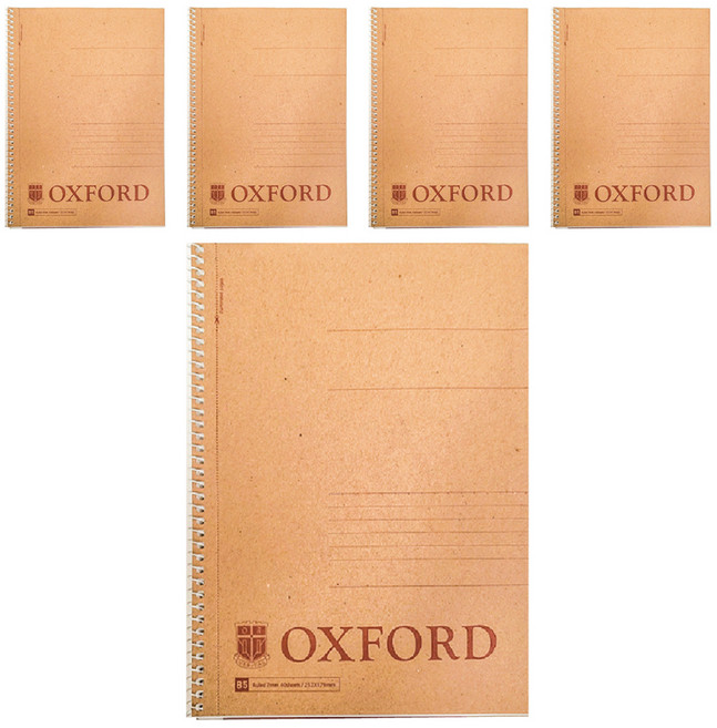 OXFORD 크라프트 스프링 좌철 B5 40매, 5개