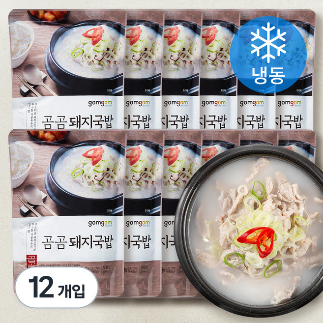 곰곰 돼지 국밥, 500g, 12개입