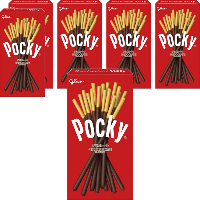 glico 格力高 Pocky 百奇 巧克力棒, 27g, 6盒