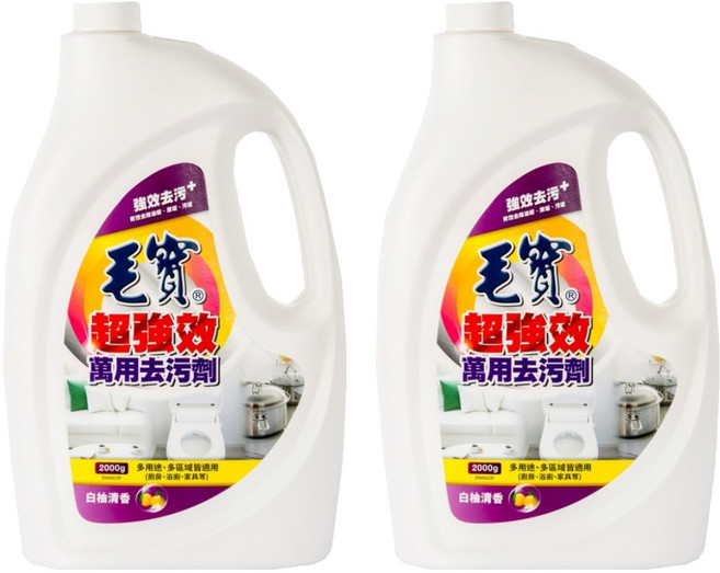 毛寶萬用去污劑 適用範圍廣 白柚清香, 2kg, 2桶