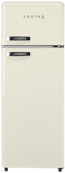 쿠잉전자 클래식 레트로 208L 2도어 냉장고 방문설치, REF-D215C