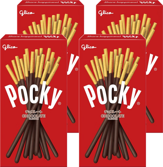 glico 格力高 Pocky 百奇 巧克力棒, 27g, 4盒
