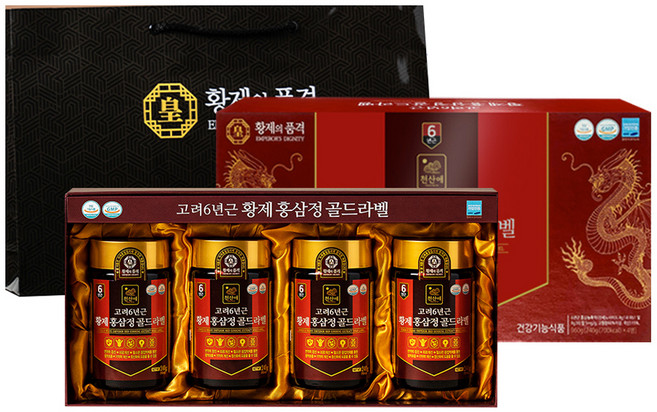 황제의품격 고려6년근 황제 홍삼정 골드라벨, 960g, 1개