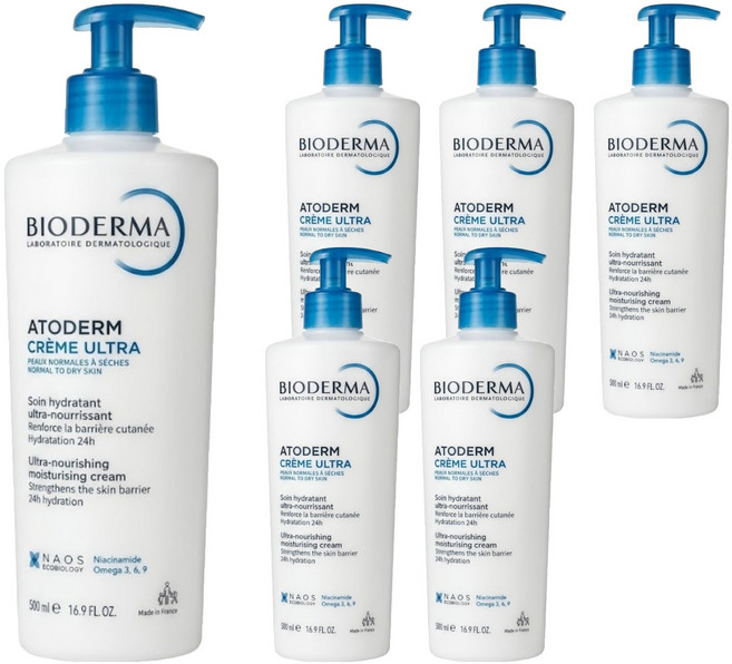 BIODERMA 舒益B3彈潤修護輕乳霜, 500ml, 6瓶