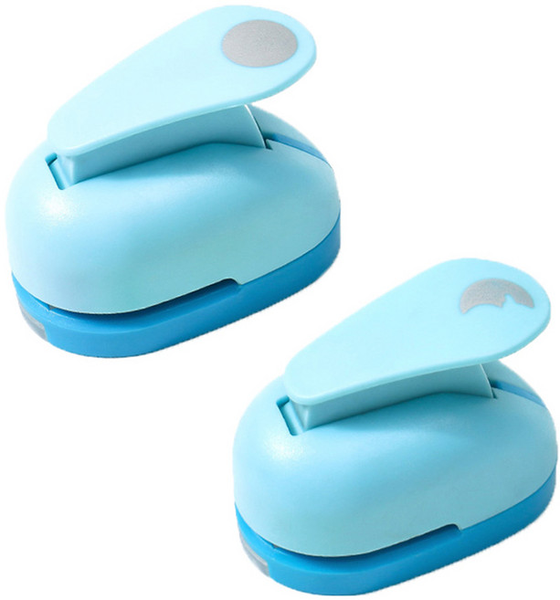 알로데 블리스 모양 펀치 2종 세트, 1세트, 14번(원형, 달)