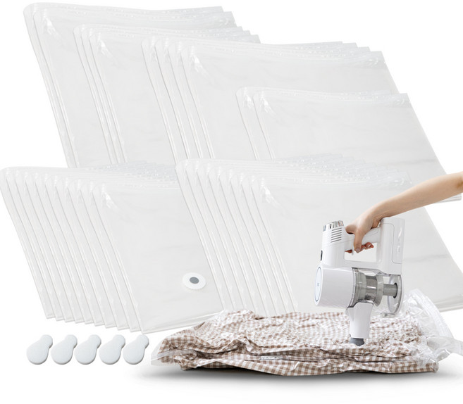 컴팩 이지 압축팩 패밀리패키지 의류 중형 10p + 대형 8p + 이불 중형 2p + 대형 4p + 특대형 3p + 초대형 2p + 클립 5p, 1세트