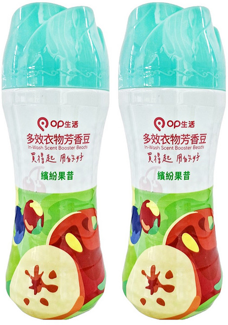 OP 生活 多效衣物香氛豆 In-Wash Scent Booster Beads 繽紛果香, 540ml, 2瓶
