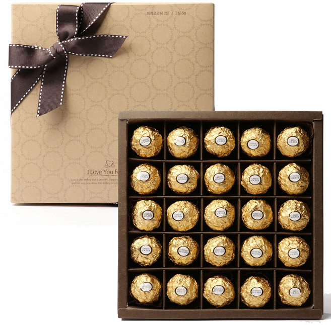 FERRERO ROCHER 金莎 巧克力禮盒 25顆入, 單品, 1盒