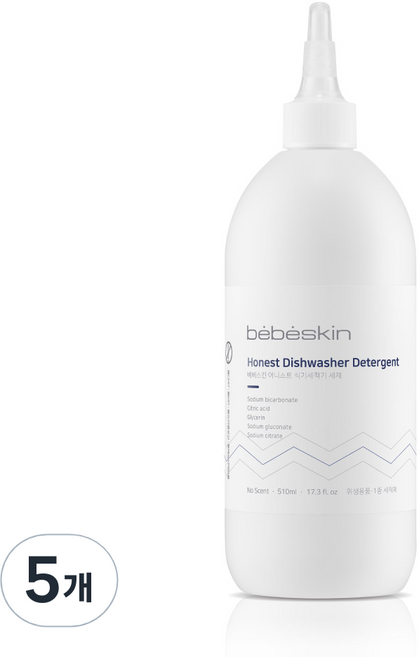 베베스킨 어니스트 식기세척기 세제, 510ml, 5개