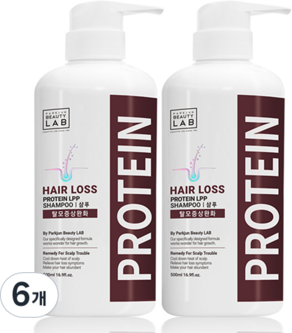 PARKJUN BEAUTY LAB 蛋白質LPP健髮洗髮精, 6個, 500ml