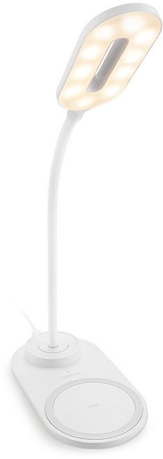 RONEVER 10W手機無線快充可調光LED燈 DE036 16 x 8.5 x 1.8cm 134g, 白色