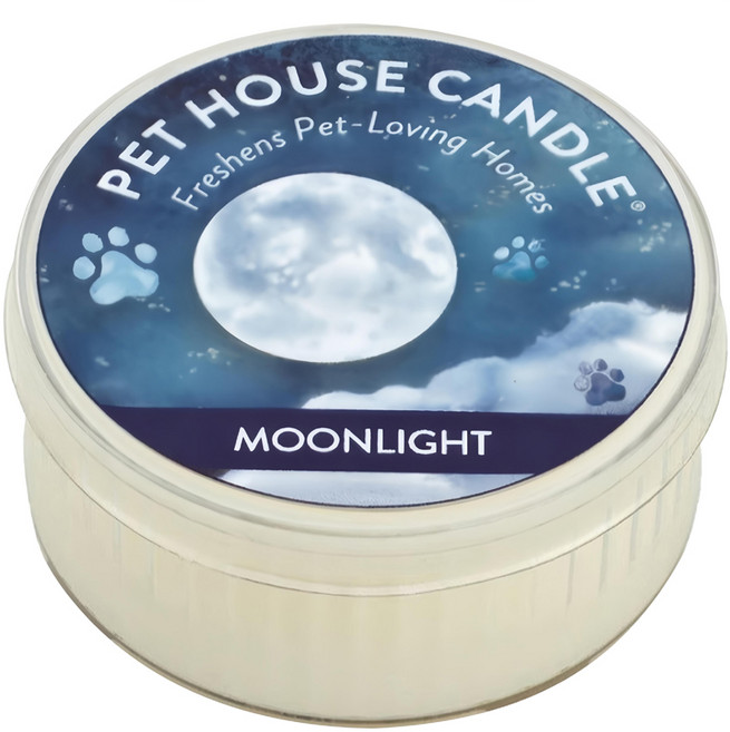 PET HOUSE 室內除臭寵物香氛蠟燭 黑夜月光, 60g, 1罐