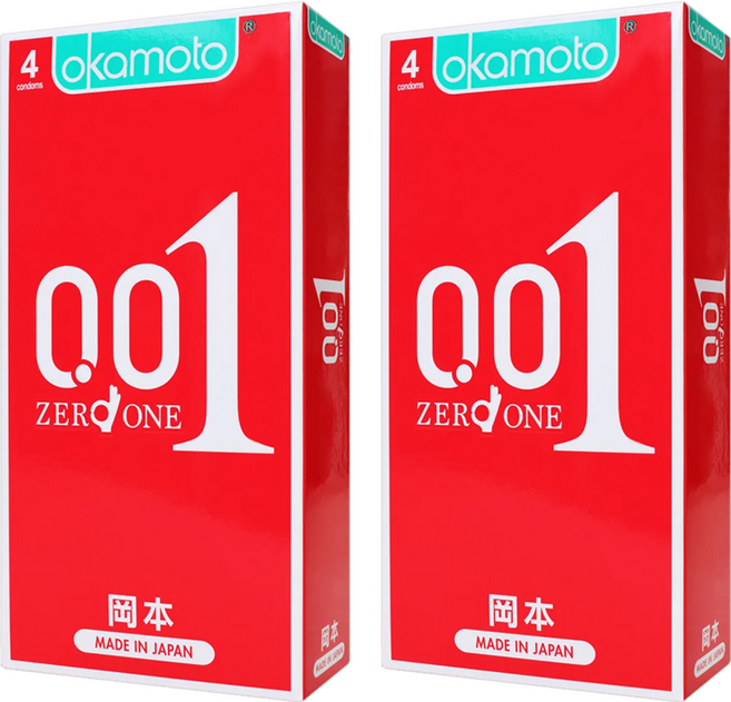 okamoto 岡本 衛生套 001 ZERO ONE 52mm, 4個, 2盒