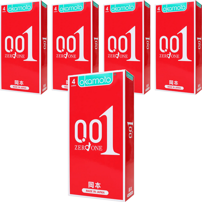okamoto 岡本 衛生套 001 ZERO ONE 52mm, 4個, 5盒