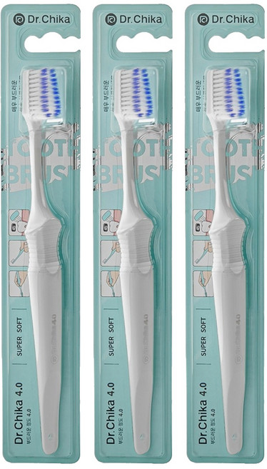 닥터치카 치과 펜그립 칫솔 4.0, 1개입, 3개