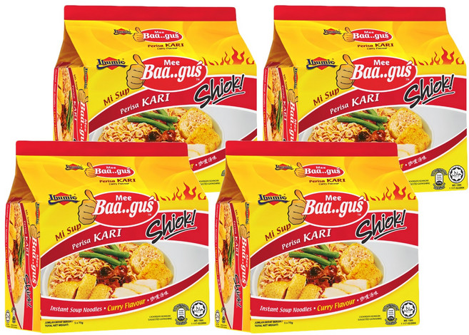 Ibumie 益福 Baagus 湯麵經濟包 咖哩風味 75g, 20包