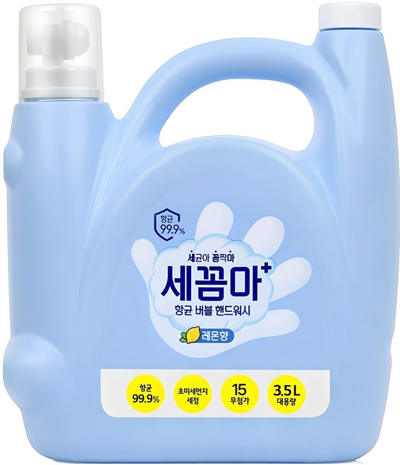 세균아꼼짝마 항균 버블 핸드워시 리필 레몬향, 3.5L, 1개