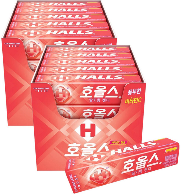 HALLS 草莓棒, 27.9g, 60個