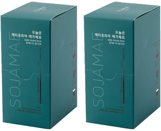 소자매 오늘은 에티오피아 예가체프 콜드브루 파우치, 30ml, 10개입, 2개