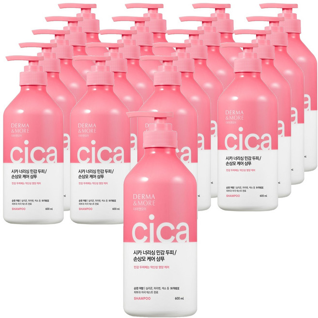 더마앤모어 시카 너리싱 샴푸, 600ml, 20개