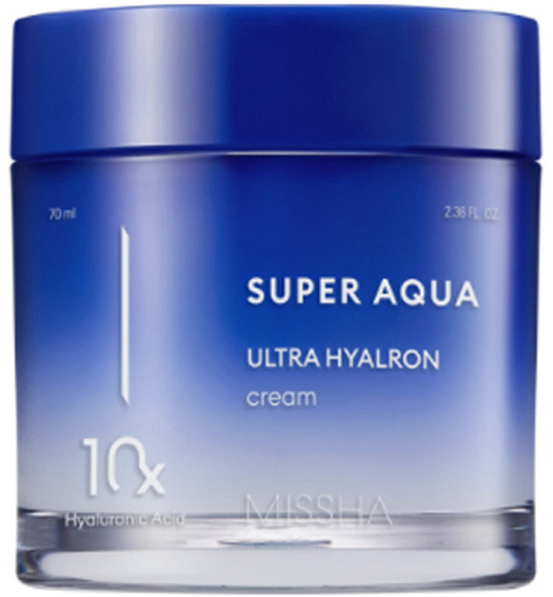MISSHA Super Aqua 玻尿酸保濕霜, 70ml, 1罐