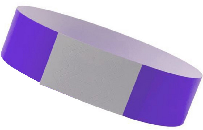 린벤 칼라 입장권 종이 팔찌 일회용 손목 티켓, 퍼플, 100개