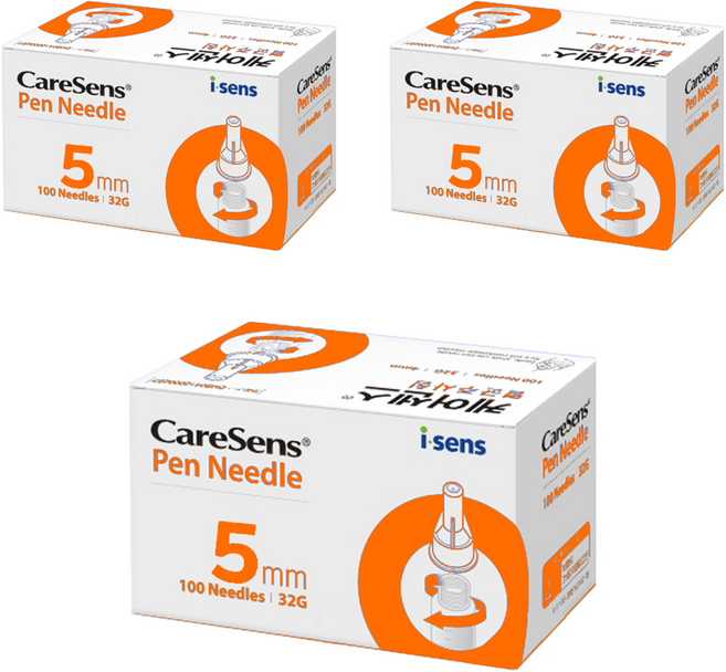 케어센스 멸균 주사침 5mm 32G, 100개입, 3개