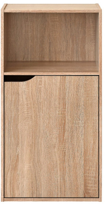 HOPMA 合馬家具 日式單門三層櫃 /儲藏收納櫃/置物書櫃/玄關櫃/櫥櫃 G-1D808PMS, 淺橡色