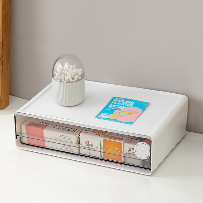 주앤지 다용도 슬라이딩 팬트리 투명창 수납함, 와이드형 1칸, 1개