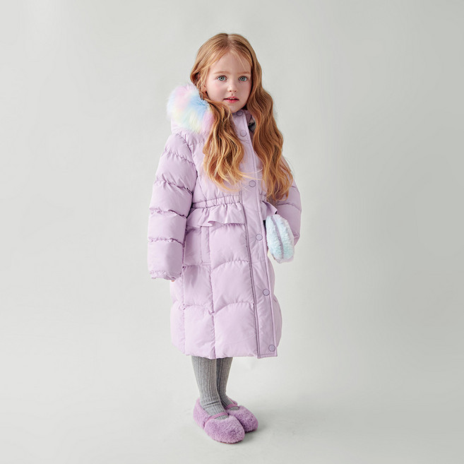 월튼키즈 여아용 오로라 퍼 윈터 마이크로젤 점퍼