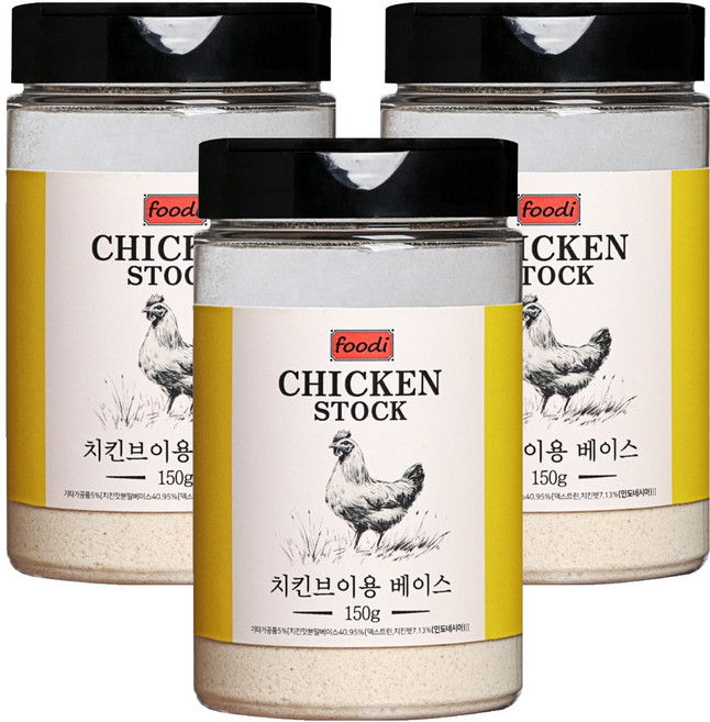 foodi 치킨스톡, 150g, 3개