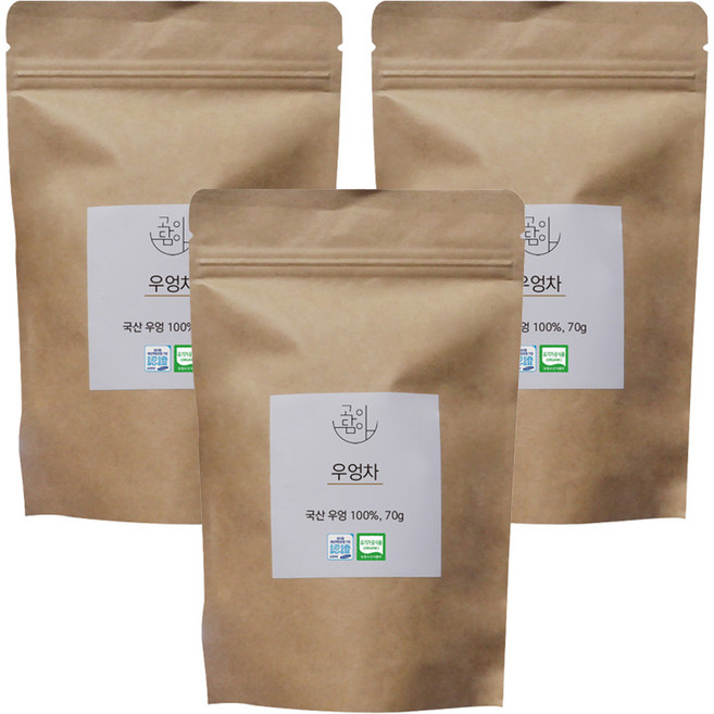 고이담아 유기농 우엉차 슬라이스, 70g, 1개입, 3개