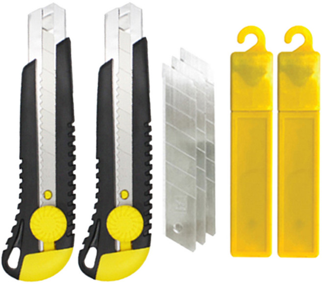 화신 커터칼 291 특대 25mm + 커터날 25mm 10p 세트, 램덤 발송, 2세트