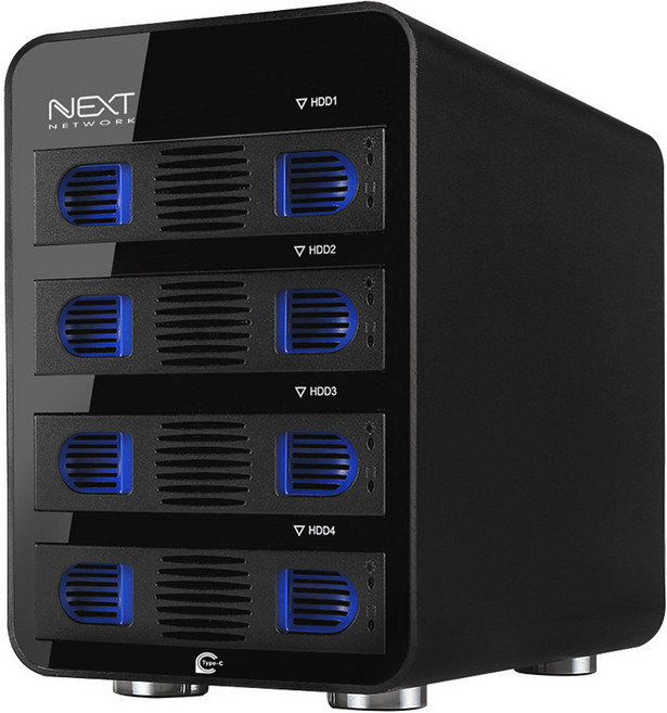 넥스트유 4베이 USB3.1 타입C 10Gbps Gen2 데이터 스토리지, NEXT-704TC