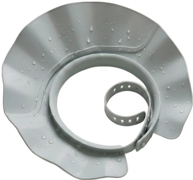 온핏업 유아용 성인용 겸용 길이조절 샴푸캡, 그레이, 1개