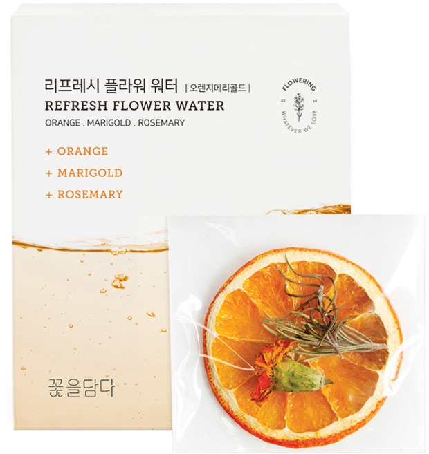 꽃을담다 리프레시 플라워워터 오렌지메리골드, 7g, 10개입, 1개