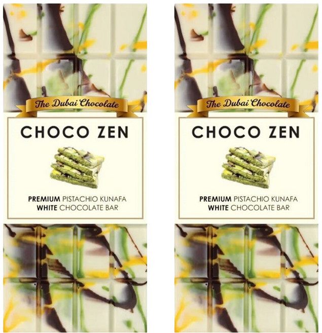 ChocoZen 杜拜開心果白巧克力, 100g, 2個