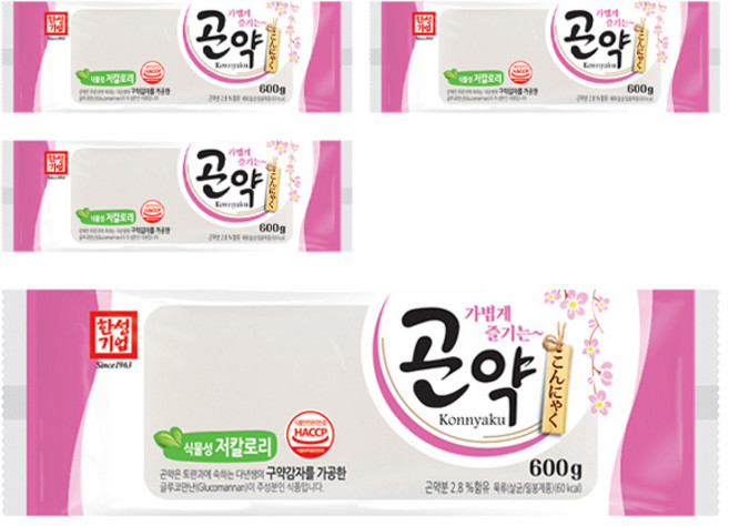 한성기업 가볍게 즐기는 곤약, 600g, 4개